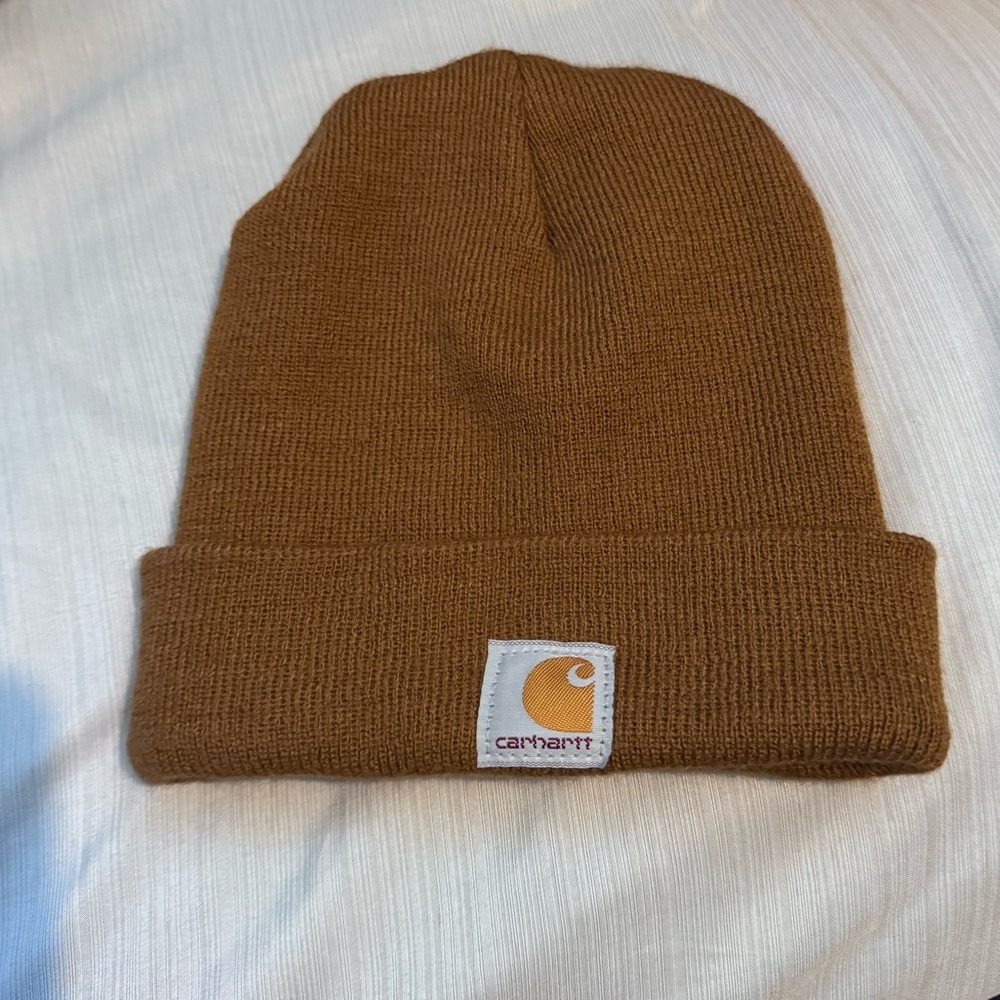 Carhartt Tan Brown Knit Beanie Hat One Size